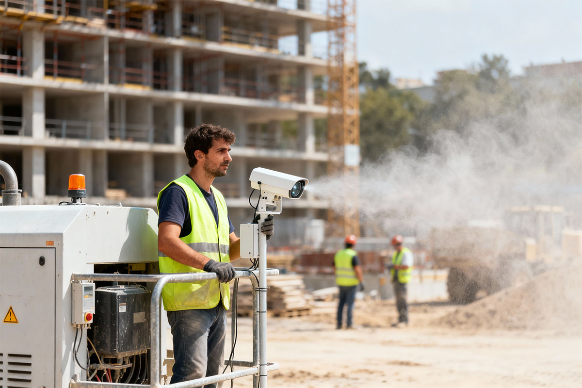 Monitoraggio ambientale in cantiere,prevenzione polveri e inquinamento