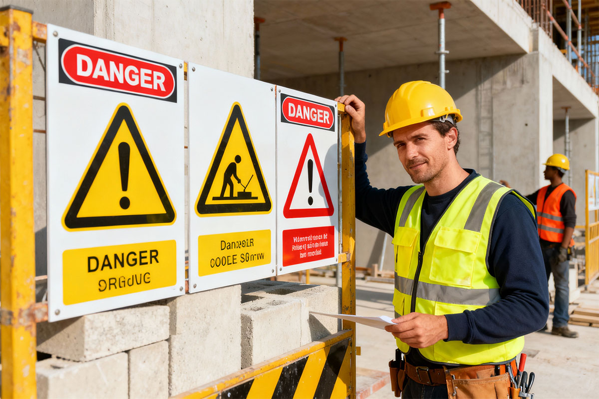 Segnaletica di sicurezza in cantiere